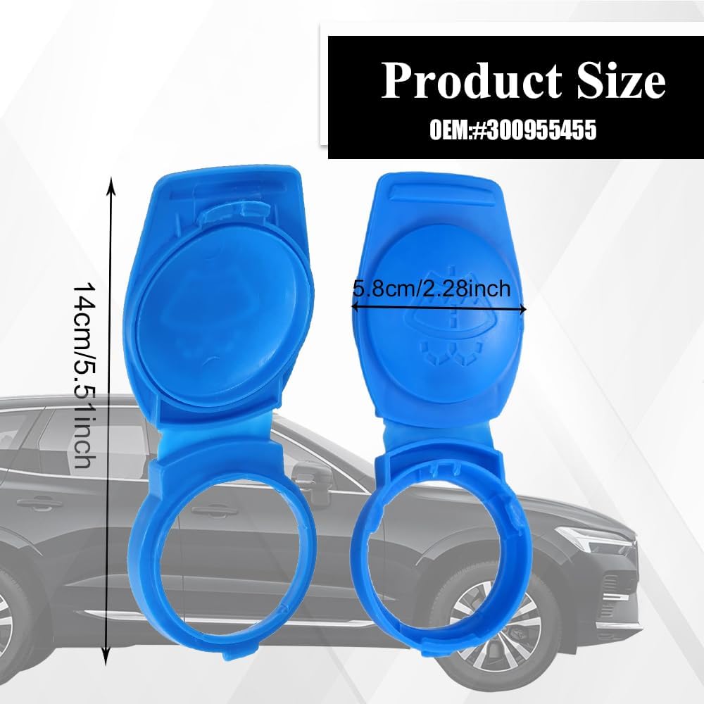 Windshield Wiper Washer Fluid Reservoir Tank Bottle Cap Cover, 3Q0955455 Washer Fluid Cap, Car Accessories Windshield Washer Reservoir Cap Compatible