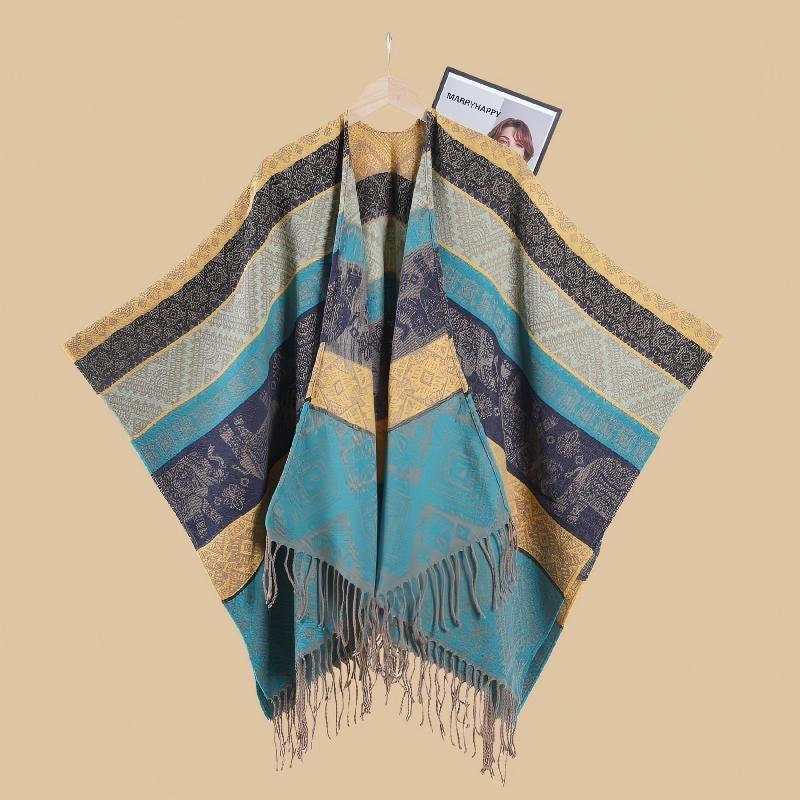 Women's Ethnic Retro Tassel Shawl