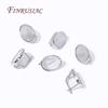 Oval Earring Clasp Fasteners,Rhodium/18K Gold Plated Natural Shell Earwires Fasteners For DIY Handmade Charm Earrings Findings