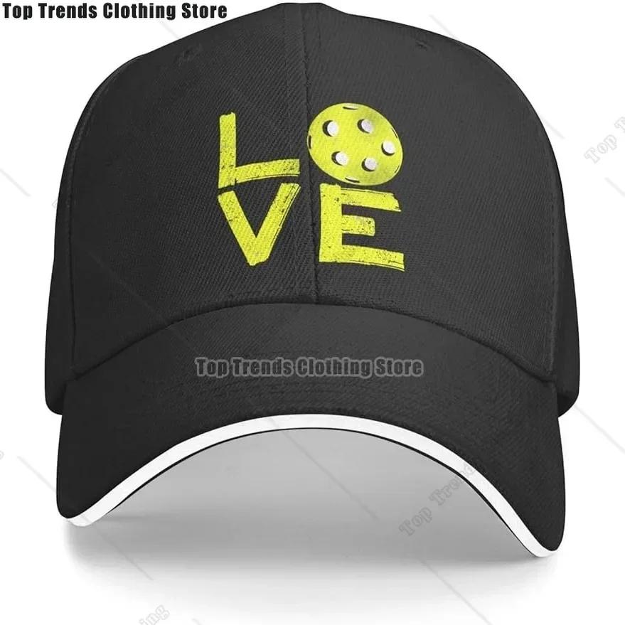 Vintage Liebe Pickleball Baseballkappe Hut für WoUnisex Unisex
