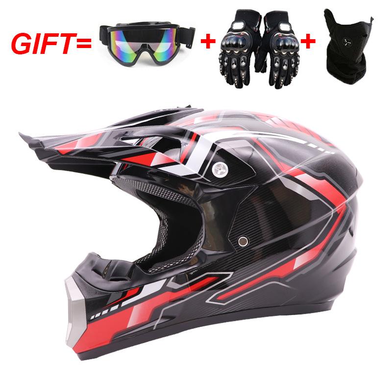Motorcycle Off-road Helmets Full-covered Men Safety Cap Adult Cool Motorcycle Racing Cross Helmet