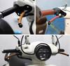 Beatus Handle Lever Grip, Wide Range of Easy-to-Use Colors, Anti-Slip Lever, Prevents Cold, Brake, Accelerator, Left and Right Set, Universal (Bu