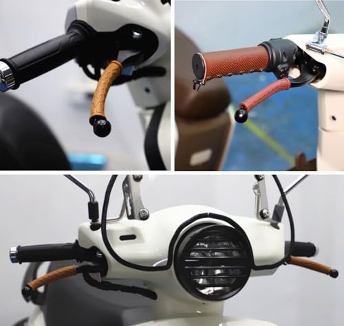 Beatus Handle Lever Grip, Wide Range of Easy-to-Use Colors, Anti-Slip Lever, Prevents Cold, Brake, Accelerator, Left and Right Set, Universal (Bu