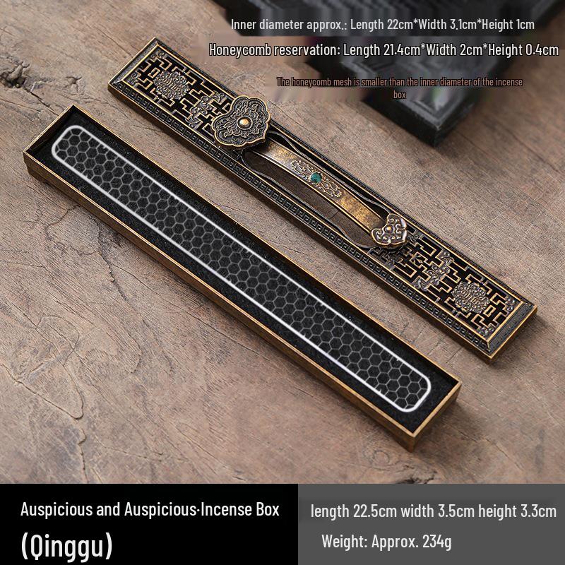 Zinc Alloy Sandalwood Incense Holder: Creative Fireproof Box for Indoor Use