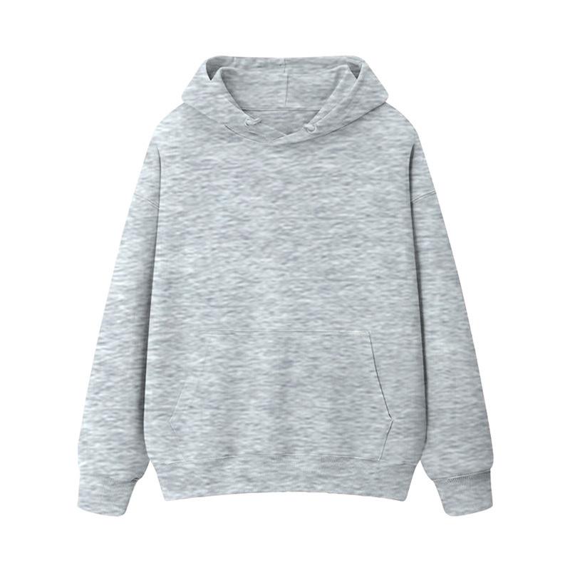 Fleece Thickened Loose Hooded Sweater Women's Autumn and Winter Warm Student Couple Solid Color Jacket Women's Clothing