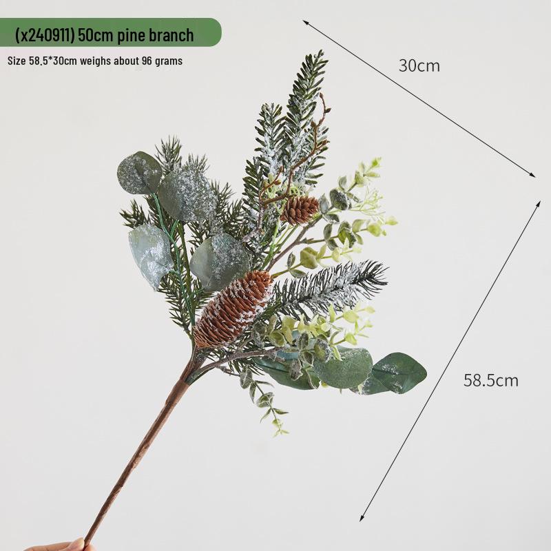 Künstliche Weihnachts-Kiefern- und Rattan-Girlande mit Tannenzapfen zum Aufhängen an der Wand