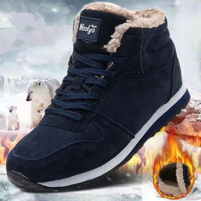 Bottes pour hommes Chaussures décontractées pour hommes Randonnée Lacets Chaudes Fourrure Bottines Hiver Bottes Homme Chaussures à plateforme Chaussures de travail Mâle