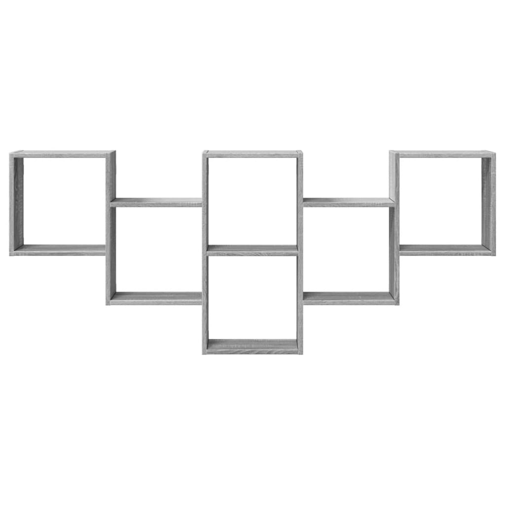 Wall Shelf Gray Sonoma 159x18x66 cm Particleboard