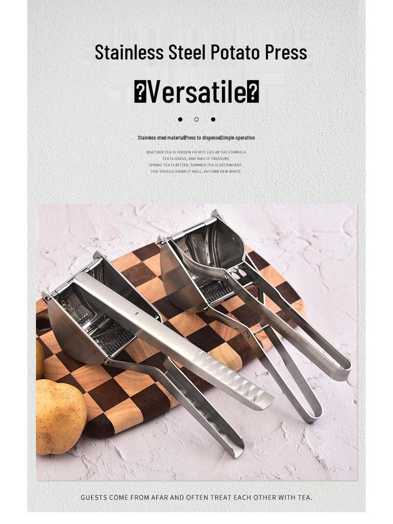 Stainless Steel Potato Masher and Lemon Juicer Tool