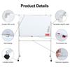 Rolling Whiteboard with Stand, Mobile Magnetic Dry Erase Board On Wheels, Adjustable Height