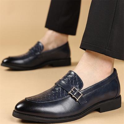 Gentleman Mönchsstiefel Loafer Neue Herren Spitzes Gürtelschnalle Lederschuhe Männlicher Designer Formelle Hochzeitskleidung Abschlussball Schuhe
