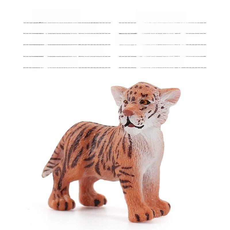 Action Tiger Lion Figure Cartoon Model Toy Decoration Children Ornament Gifts