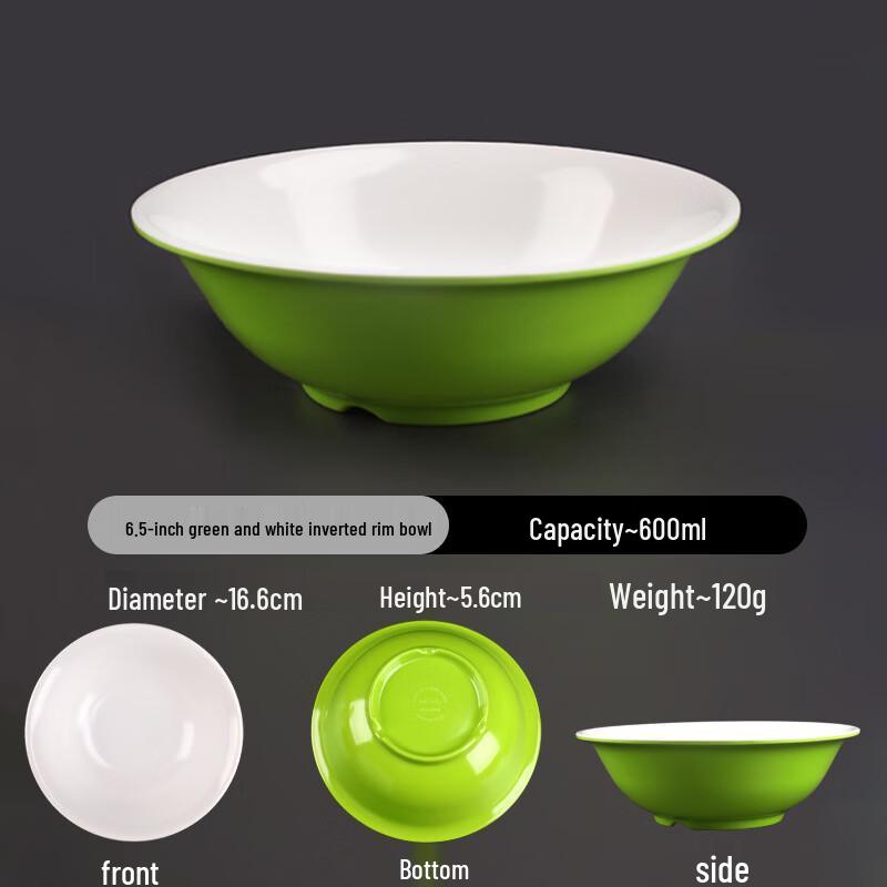Durable Melamine Noodle Bowls (10-Pack)