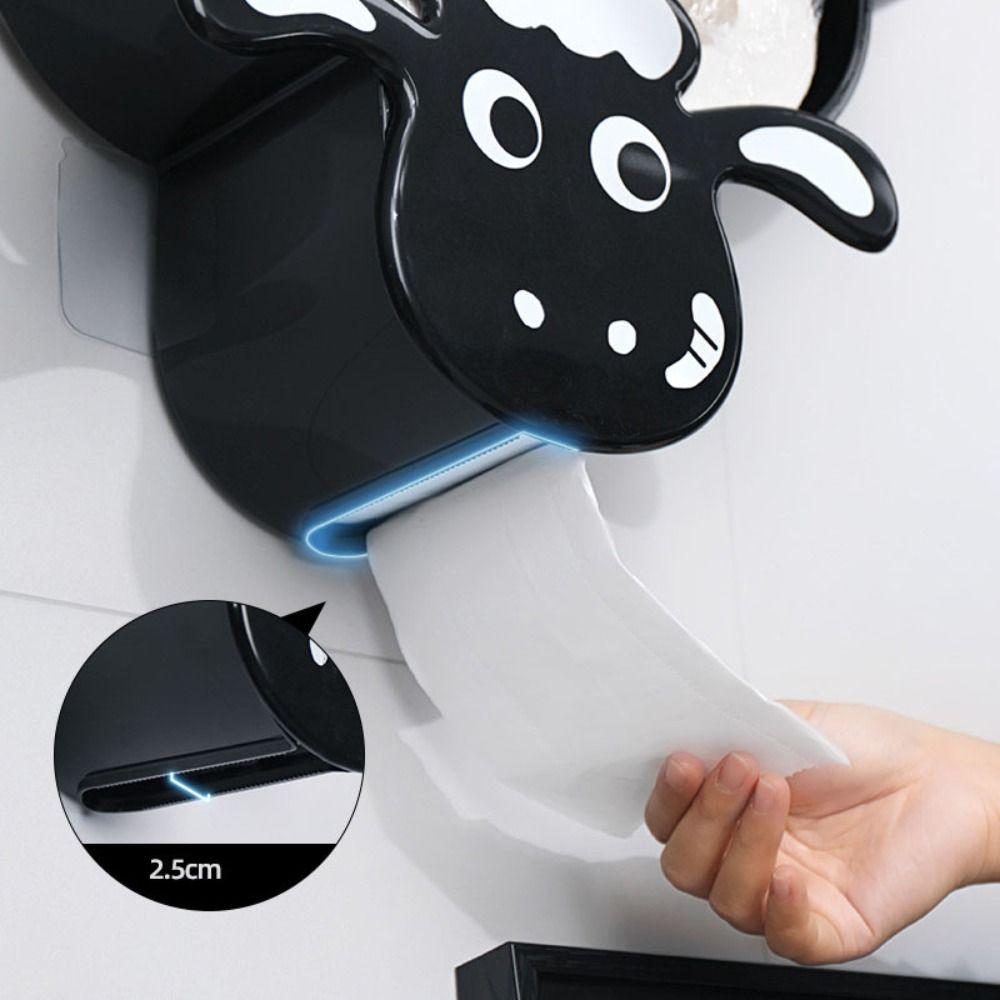Punch-free Toilet Paper Roll Holder Cute and Fun Styling Wall-mounted Toilet Paper Box Bath