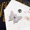 Women Brooch Enamel Butterfly Design Healing Ribbon Pin Non-Slip Buckle Scarf Badge Sweater Cardigan Bag Accessories
