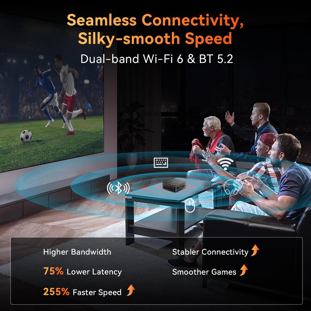 Blackview MP20 Windows 11 Pro Intel Twin Lake N150 Mini PC DDR4 2666MHz 16GB 512GB SSD Stasjonær Spilldatamaskin