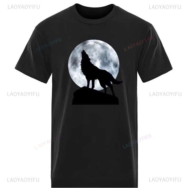 

Funny Wolf Mens Clothing Comfortable Street TShirt Summer Printed T Shirt Hip Hop AntiWrinkle Unisex ONeck Shortsleev Tees 4XL