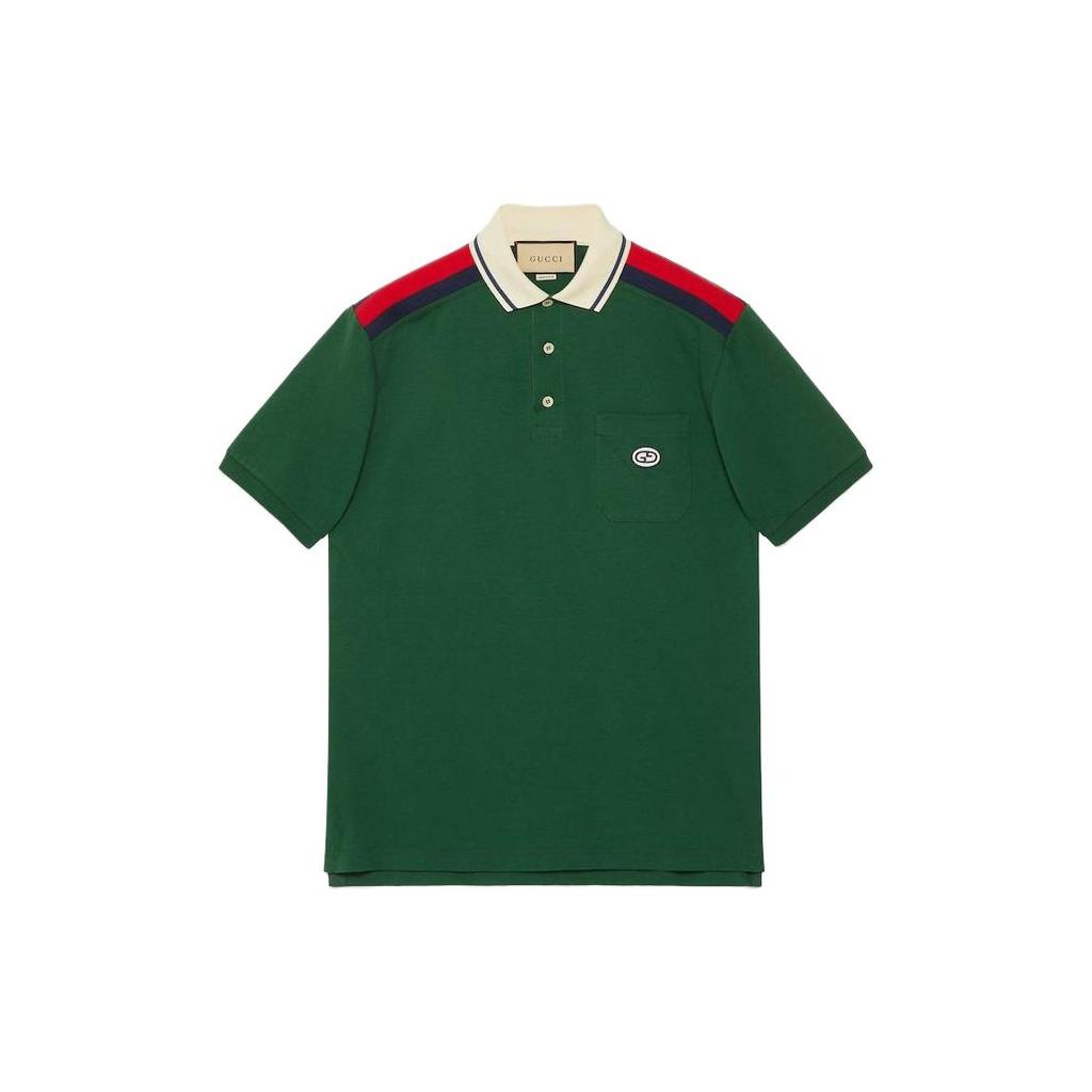 Gucci Cotton Polo With Interlocking G 'Black' Men's 737656-XJF4V-1043