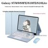 Bluetooth Keyboard Protective Case with Pen Slot for Samsung Galaxy S7, S8, S9, FE, and S10 Lite - Round Cap Touch & TPU Soft Shell
