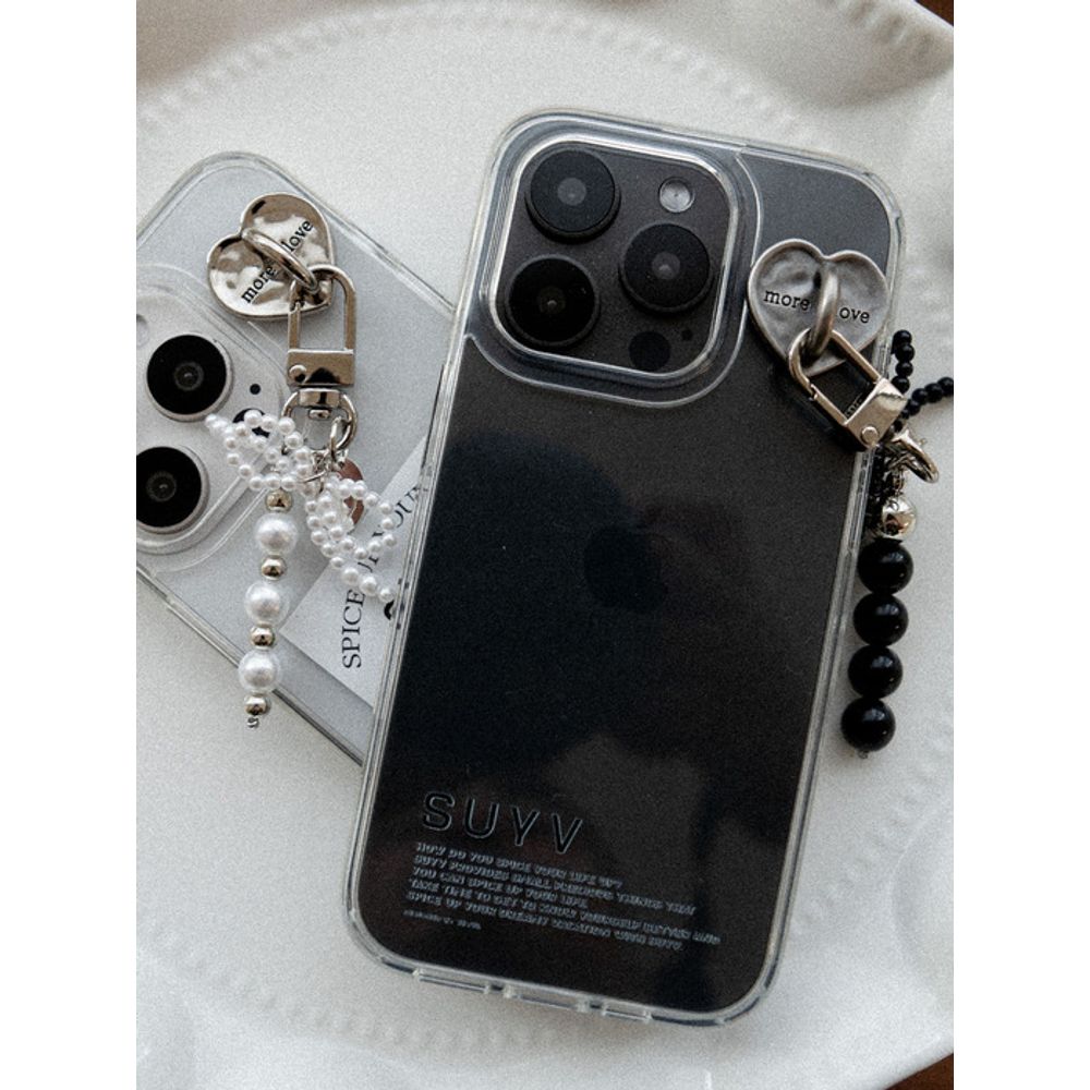 SUYV Vintage Heart Cell Phone Keychain Attachment Ring