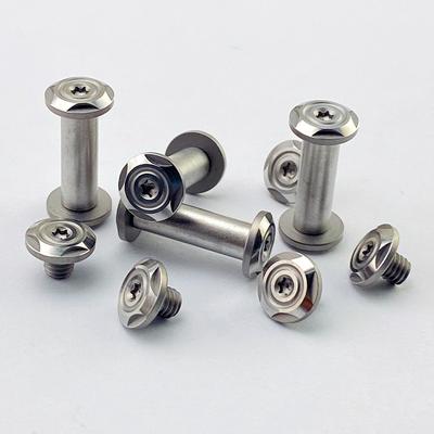 10 Sets Edelstahlschraube für DIY-Messergriffherstellungsmaterial Pflaumennägel Gerade Messer Klappmessergriffschraube