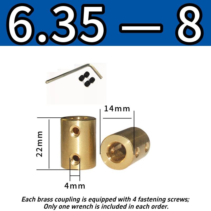 2x Messing Starre Motorwellenkupplung Kupplung Getriebeverbinder Hülse Adapter 3.17/4/5/6/8/10/12mm Für RC Boot Auto Flugzeug
