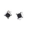 Personalized neutral and versatile black dripping geometric earrings, simple and fashionable, no pierced earclips, the same earrings for men and women