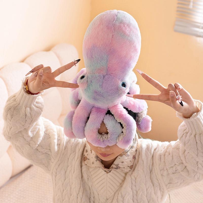 Cute Colorful Octopus Doll Plush Toy Octopus Doll Pillow Children Comforting Doll Girl Birthday Gift