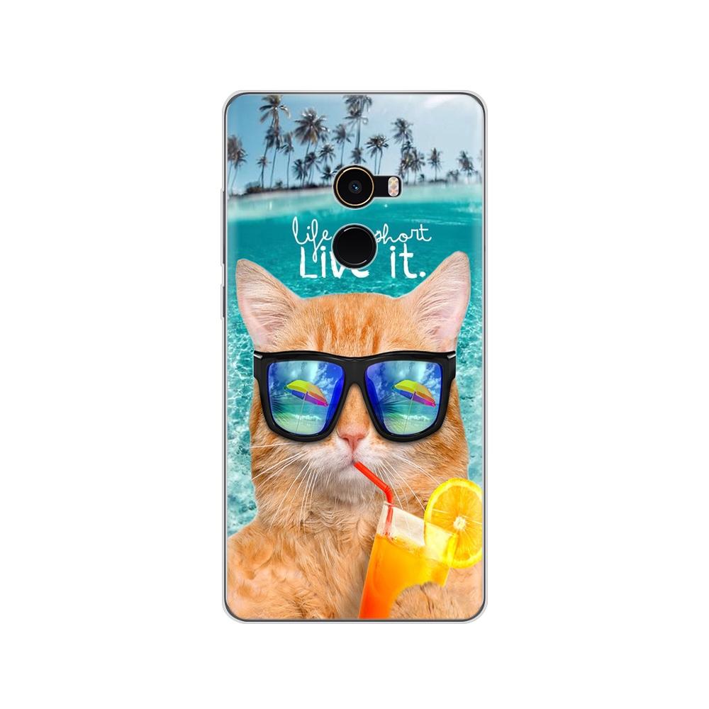 Pouzdro pro Xiaomi Mix 2 Soft Silicon TPU Pouzdro pro Xiaomi Mi Mix 2 Mix2 Zadní kryt Ochranný zadní kryt Transparentní Coque Shell