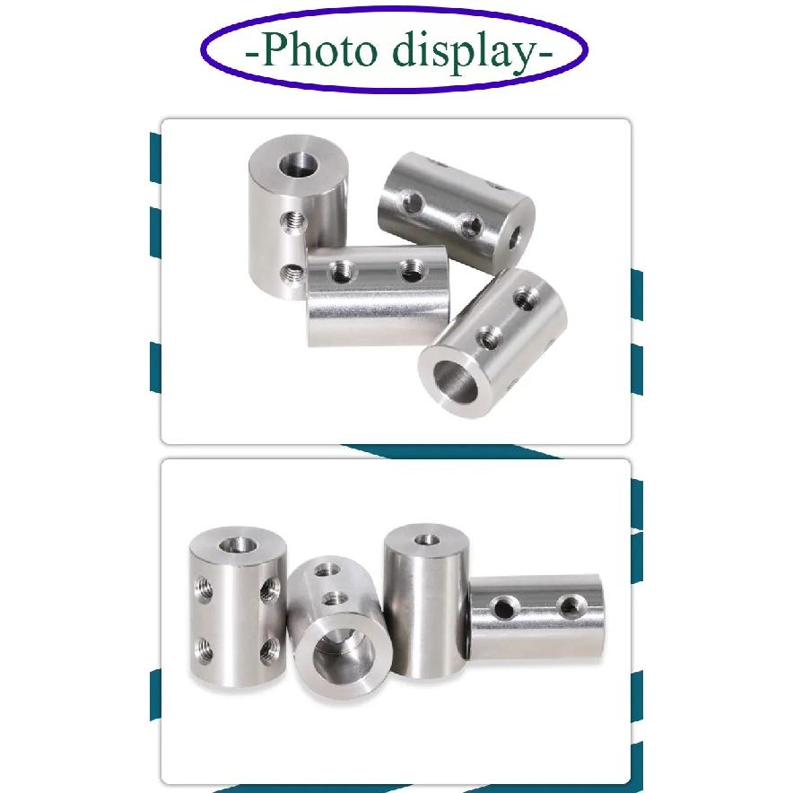 D25L30 10mm/11mm/12mm/12.7mm/13mm/14mm/15mm Stainless Steel Coupling Transmission Adapter Connector Double-hole Rigid Coupling