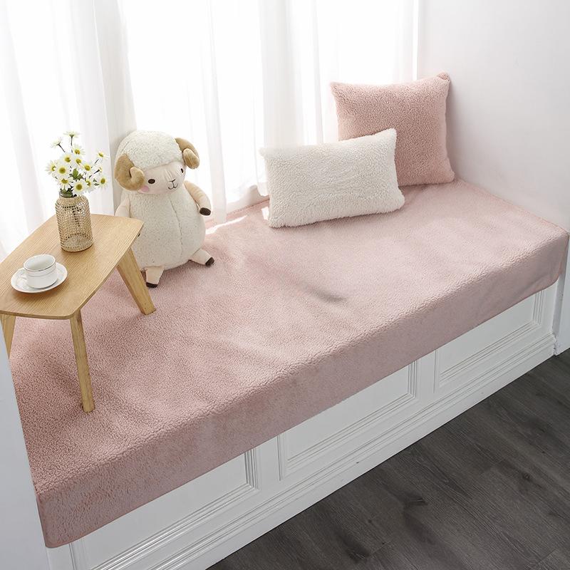 Bay Window Mat Window Mat Modern Simple Lambswool Thickened Plush Mat Autumn and Winter Non-Slip Balcony Tatami Cushion
