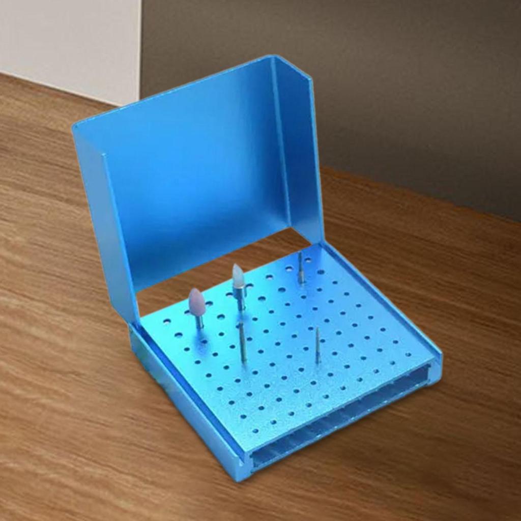 86 Holes Burs Holder with Open Flip Cover Reusable Necessary Tool Portable Professional Supplies Opening Box Case Burs Block