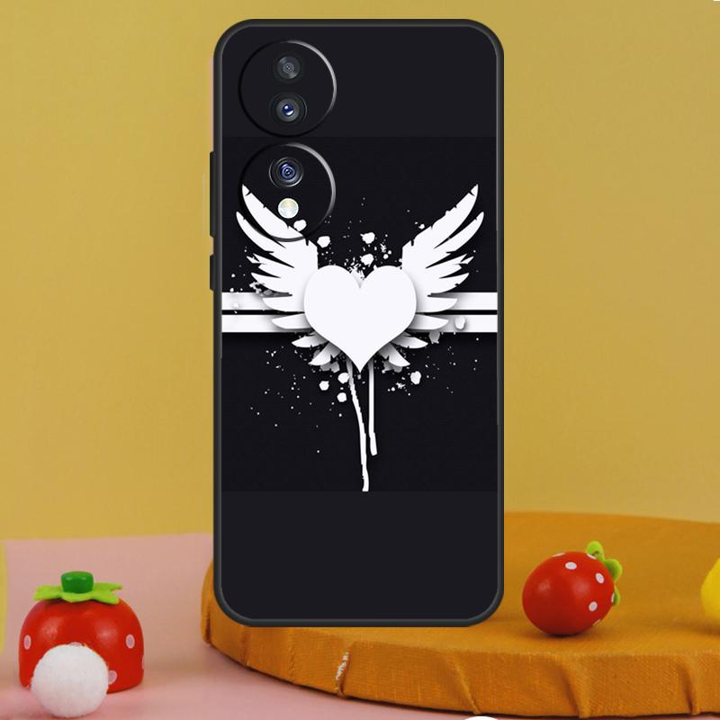 Angel Wings Heart Case For Honor 200 Pro X9a X9c X8a X7a X6a X7 X8 X9 X8b X9b 50 70 90 Magic 5 6 Lite Cover