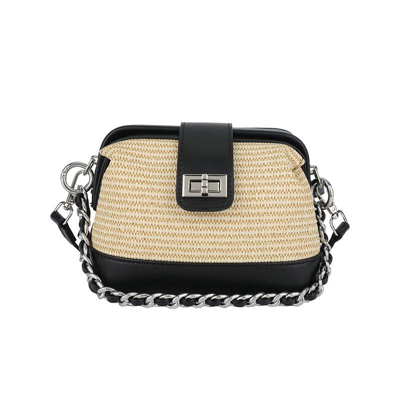 Summer new chain shell bag women's niche lock fashion bag crossbody shoulder bag
