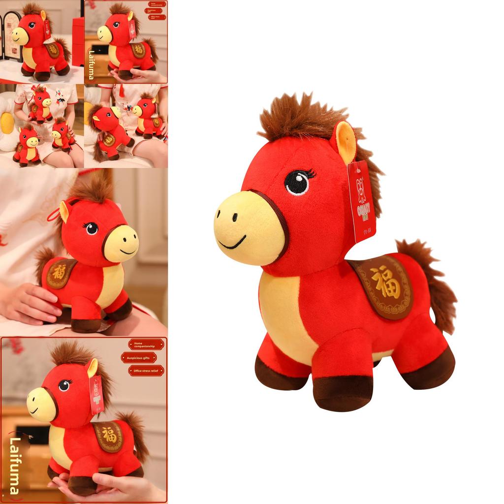 Pferd Tier Plüschtier mit weichem Kurzflor für Mondneujahr-Geschenke