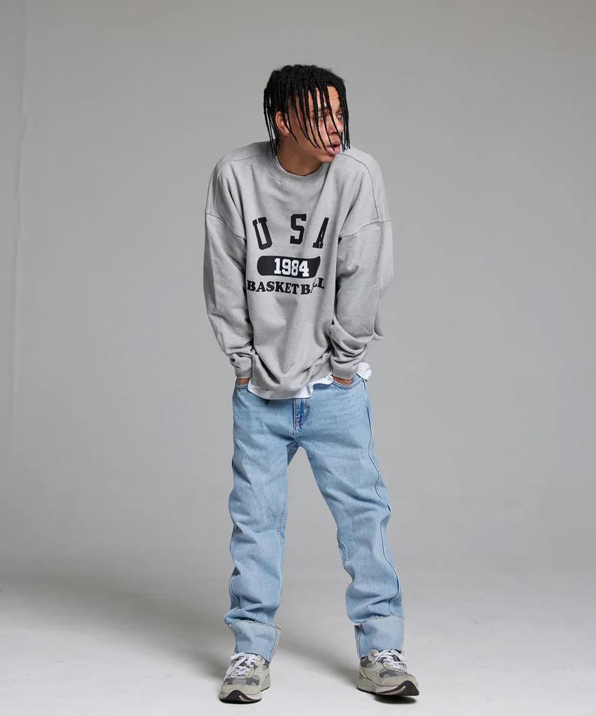 CREAM SODA LAB Usa Basketball Sweatshirt Grey Black