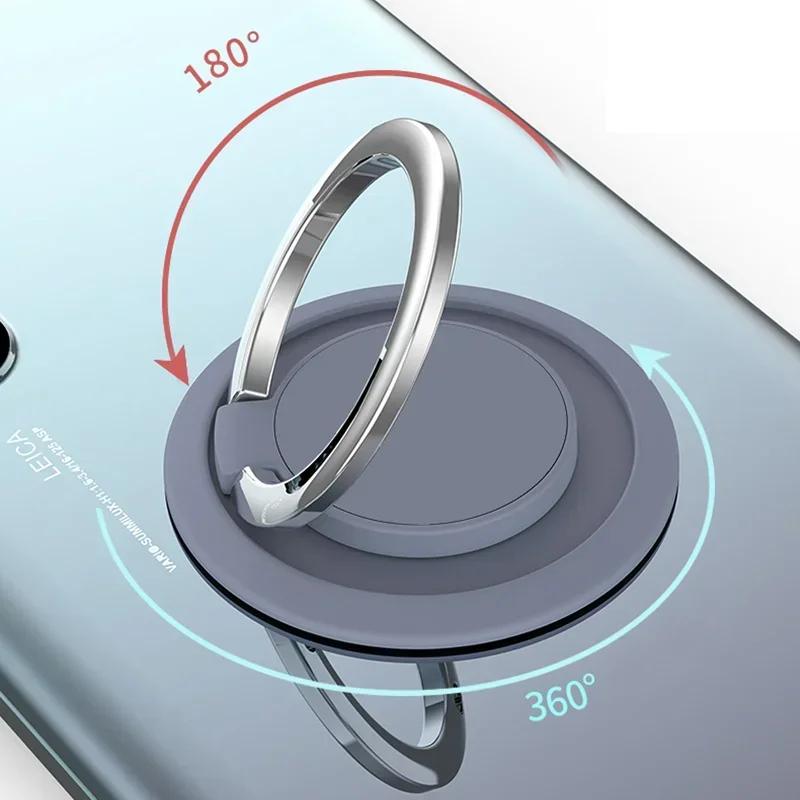 Magnetic Finger Ring Mobile Phone Holder Support 360 Rotating Adjustable Portable Sticker Universal Cell Phone Stand