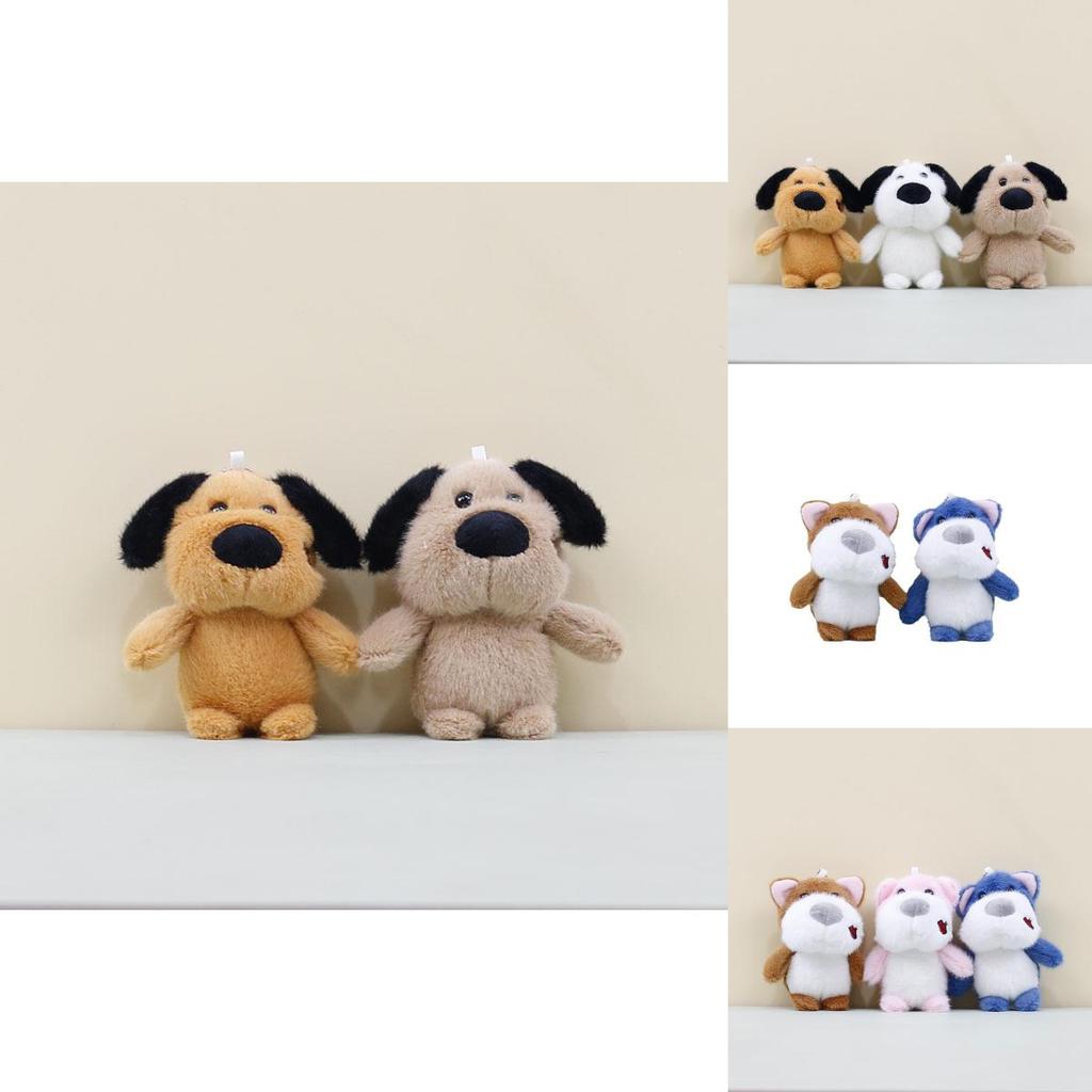 Cute Plush Dog Keychain Soft Toy Charming Cartoon Dog Accessory For Bags