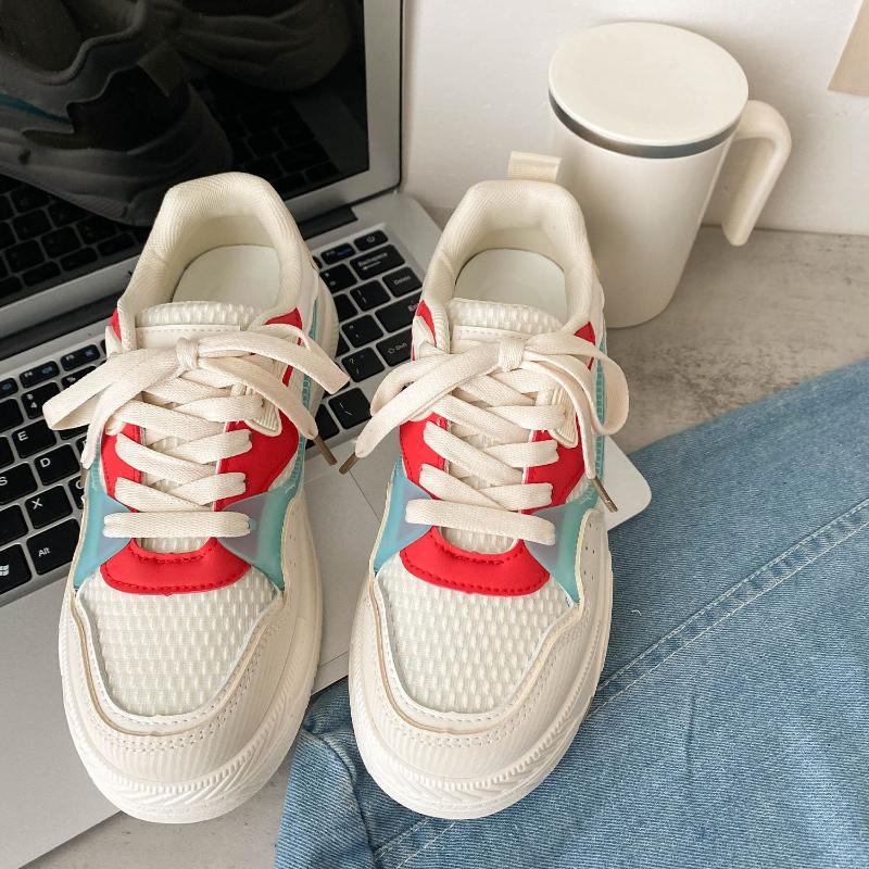 White Platform Shoes for Women Spring and Autumn Outdoor Sports Casual Sneakers Breathable Womens Shoes New Footwear Mujer