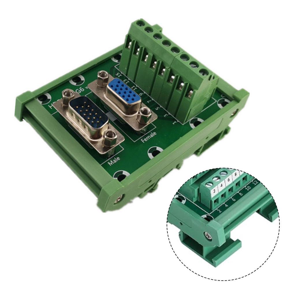 1P 0.5A HDP15-MG6 Terminal Block -20℃ To 70℃ For HDP15-MG6 VGA Male/female Adapter Terminal Block For DIN Rail Mounting Parts
