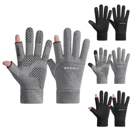 Wodoodporne Rękawice Termiczne Wiatroszczelne Rękawice z Ekranem Dotykowym Wyściełane Fleecee Rękawice Rowerowe z Antypoślizgowym Chwytem do Narciarstwa Wędrówek Jazdy