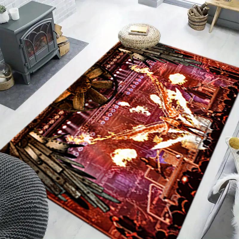 1Pc Rammstein theme Printed rectangle carpet, home door mat, outdoor travel protection carpet A1