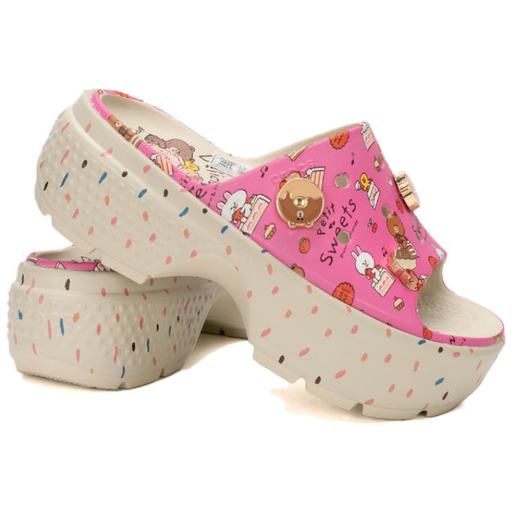 Line Friends X Crocs Stomp Slide Petit Sweets Unisex Sneakers Pink Bone 209828-2Y2
