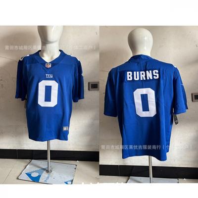 New York Giants 0 BURNSX Football Jersey Training Game Uniform Men Women Youth
