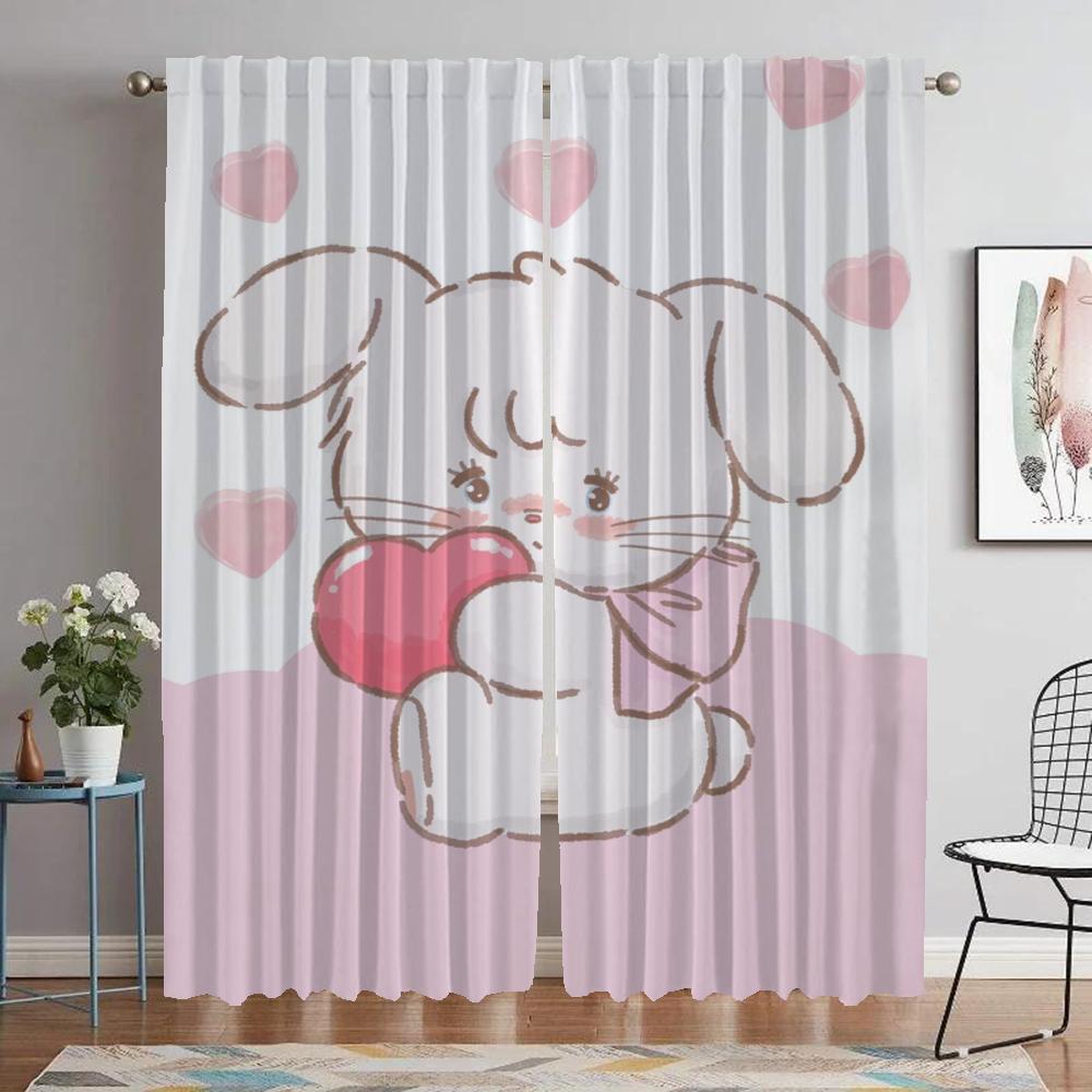Curtains for Living Room Curtain Mikko Home Interior Curtains 2 Pieces Partition Halloween Decoration Shades Tulle for Bedroom