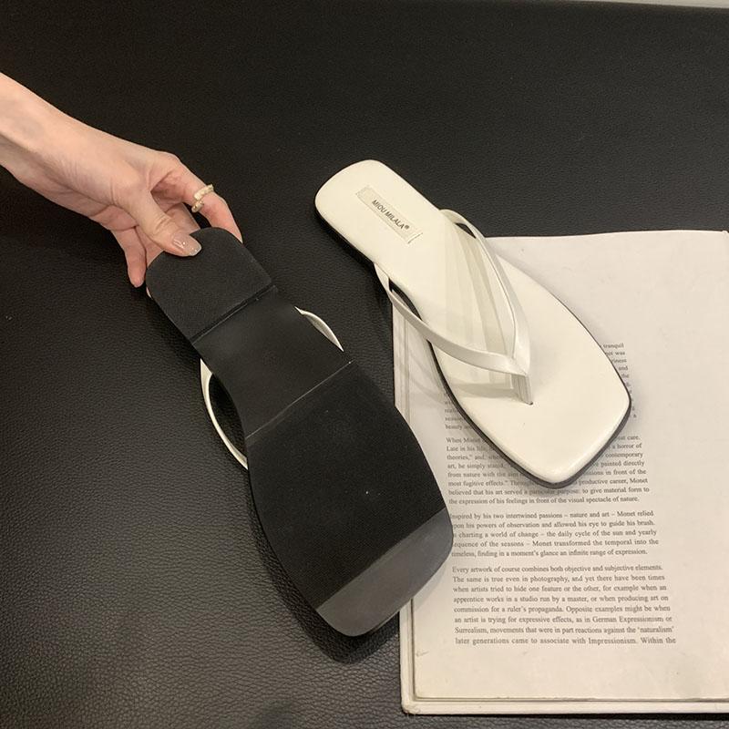 Fashion Female Summer Beach Flats Slippers Slides Shoes For Women Flip flops Fashion Square Toe Ladies Flats Slippers Shoes