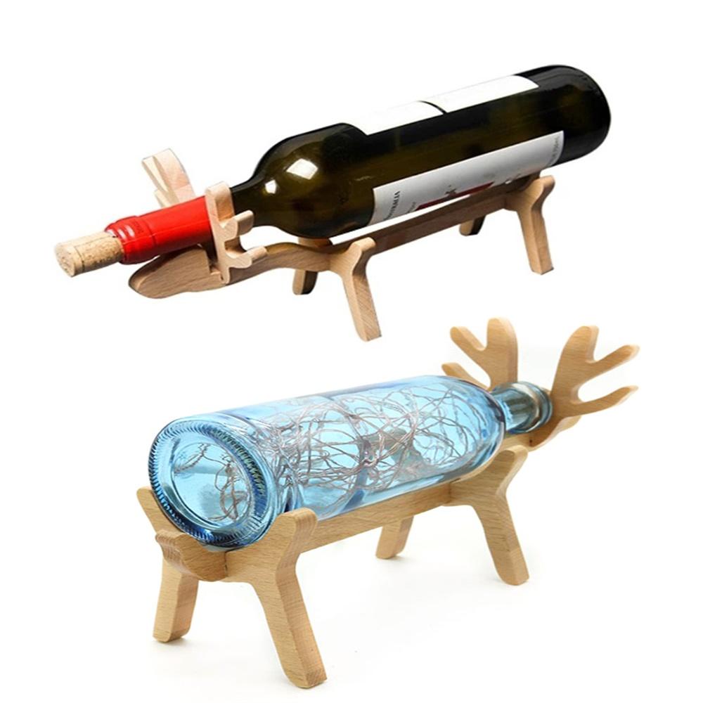 Elk Wide Rack Satın alın Elk Wine Rack Decoration Wooden Modern Simple Wine Shelf ...