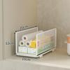 Stackable Kitchen Storage Baskets Easy Install Pantry Racks for Spices Plastic Wrap Paper Towel Kitchen Organization