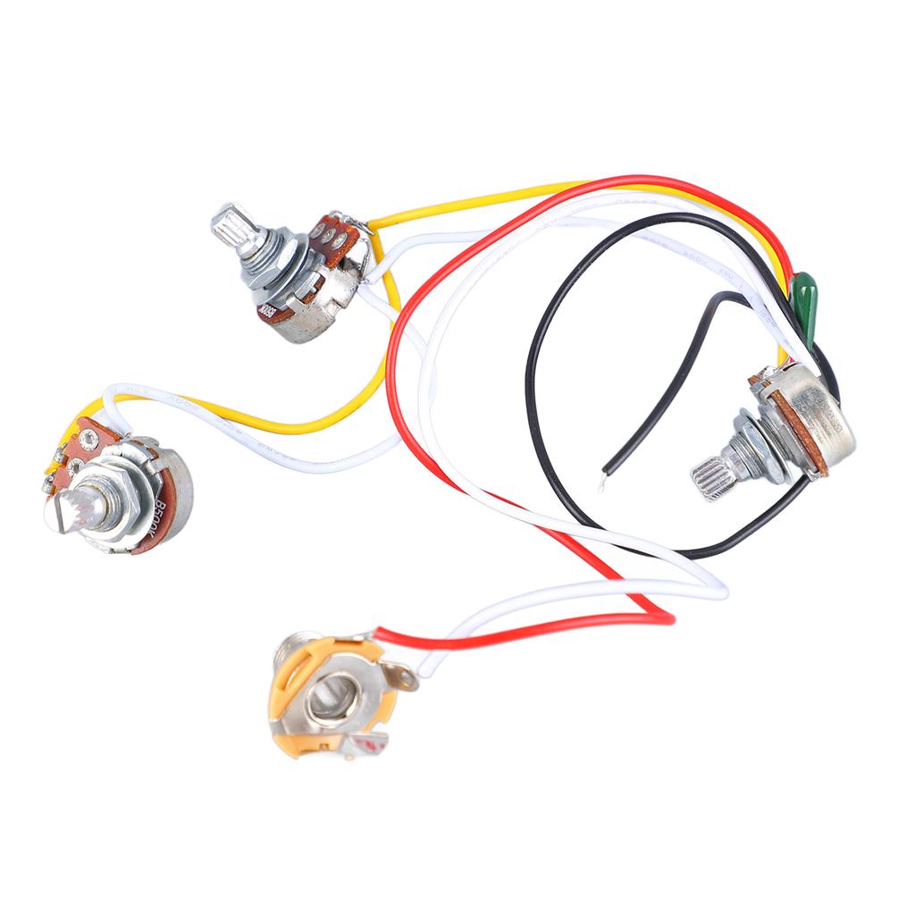 Bass Potentiometer Wiring Harness 500K Tone Volume Controller Instrument Accessory