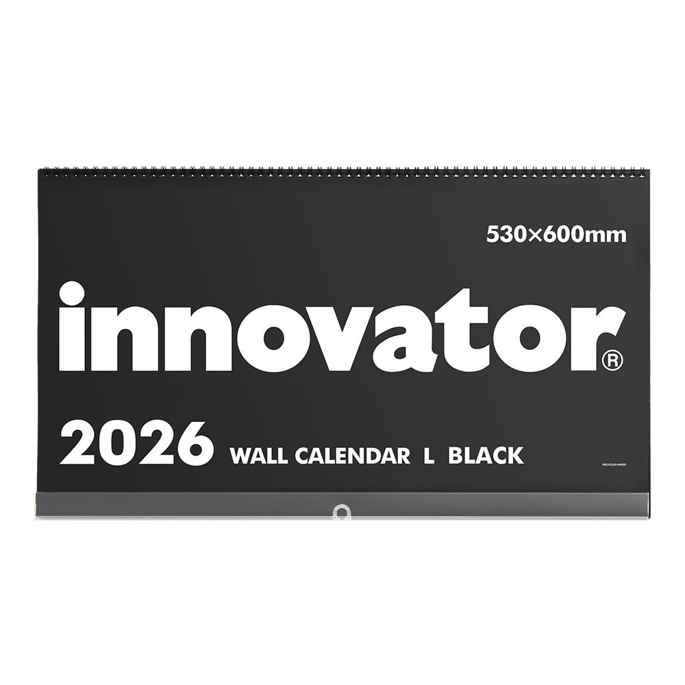 Innovator 2026 Wall 31397006 Calendar, Large, Black,